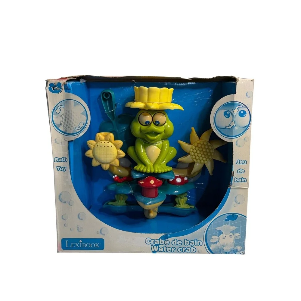 Lexibook Interactive Frog Bath Play Toy Green Yellow Blue Sunflower Lily Pad NEW